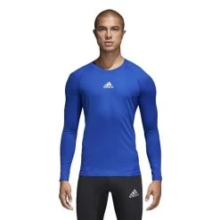 Adidas Alpha Skin Funktionshirt Langarm Blau