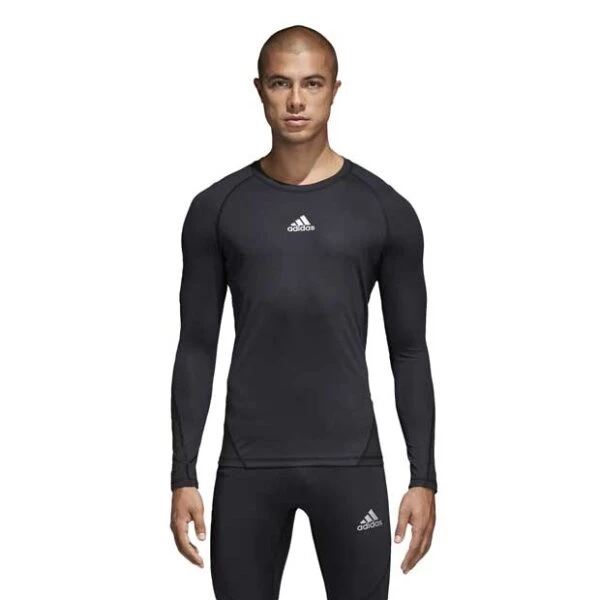 Adidas Alpha Skin Funktionshirt Langarm Schwarz 4 Adidas Alpha Skin Funktionshirt Langarm Schwarz – Bild 2
