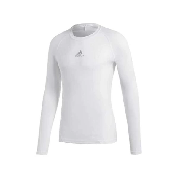 Adidas Alpha Skin Funktionshirt Langarm Weiß 5 Adidas Alpha Skin Funktionshirt Langarm Weiß – Bild 3