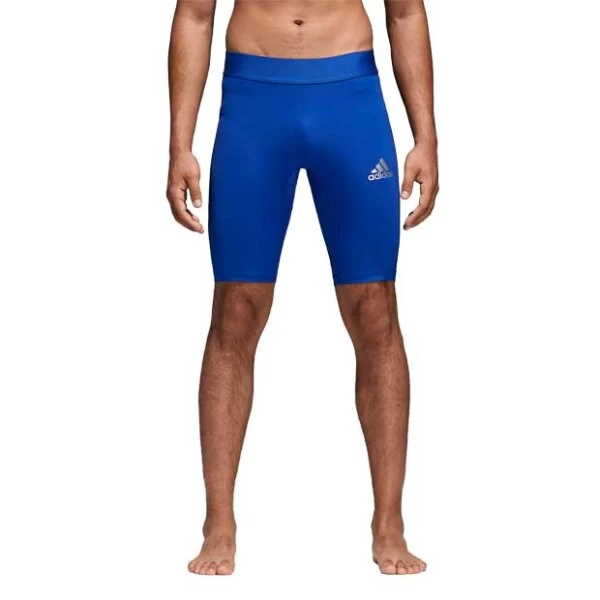 Adidas Alpha Skin Funktionshose Kurz Blau 4 Adidas Alpha Skin Funktionshose Kurz Blau – Bild 2