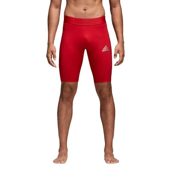 Adidas Alpha Skin Funktionshose Kurz Rot 4 Adidas Alpha Skin Funktionshose Kurz Rot – Bild 2