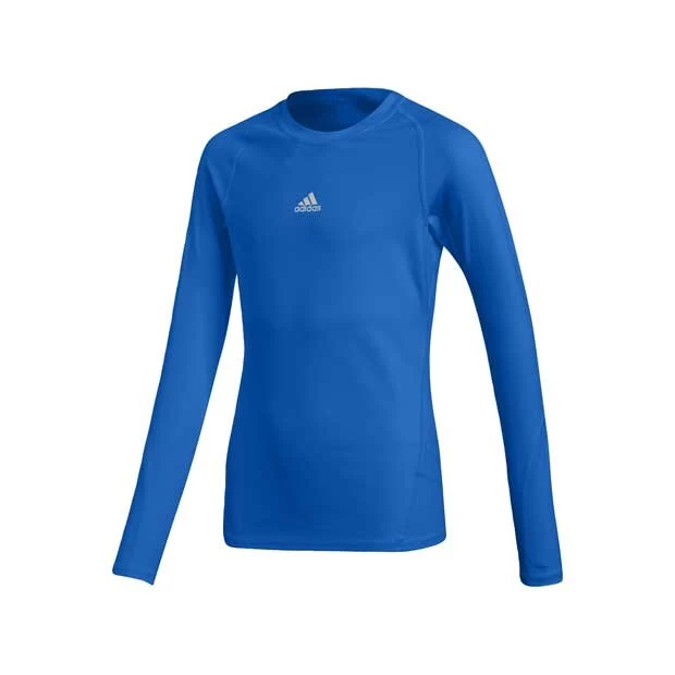 Adidas Alpha Skin Kinder Funktionsshirt Langarm Blau 3 Adidas Alpha Skin Kinder Funktionsshirt Langarm Blau