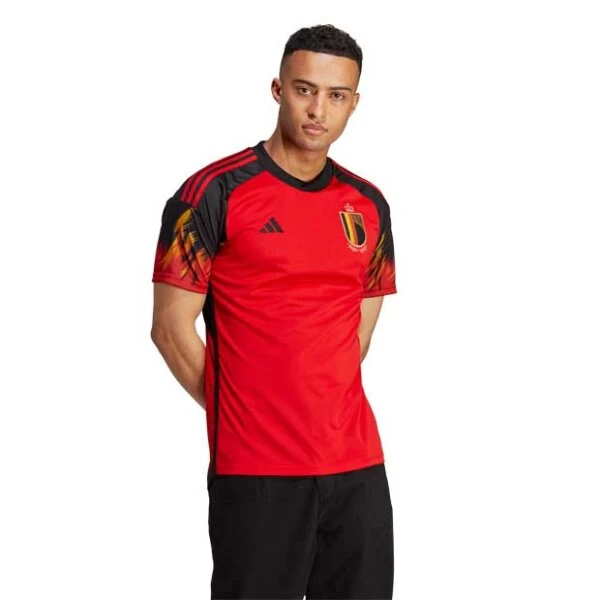 Adidas Belgien 22 Heimtrikot Rot/schwarz 5 Adidas Belgien 22 Heimtrikot Rot/schwarz – Bild 3