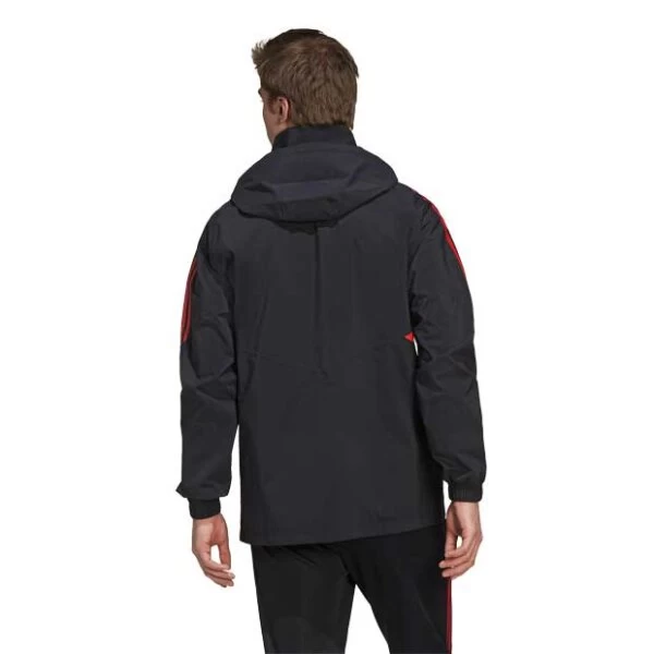 Adidas FC Bayern München Regenjacke Schwarz/rot 7 Adidas FC Bayern München Regenjacke Schwarz/rot – Bild 5