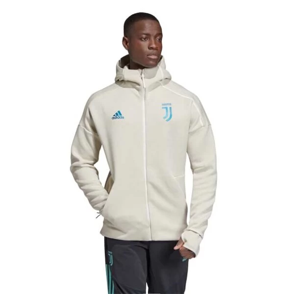 Adidas FC Juventus Turin Z.N.E. Hoodie 3.0 Weiß/türkis 10 Adidas FC Juventus Turin Z.N.E. Hoodie 3.0 Weiß/türkis – Bild 8