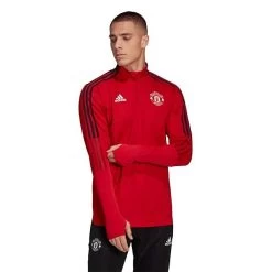 Adidas Manchester United Langarm-Trainingsoberteil Rot