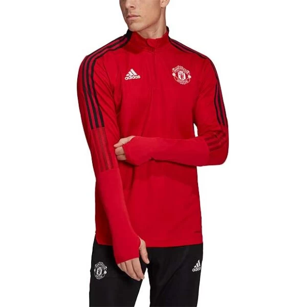 Adidas Manchester United Langarm-Trainingsoberteil Rot 5 Adidas Manchester United Langarm-Trainingsoberteil Rot – Bild 3