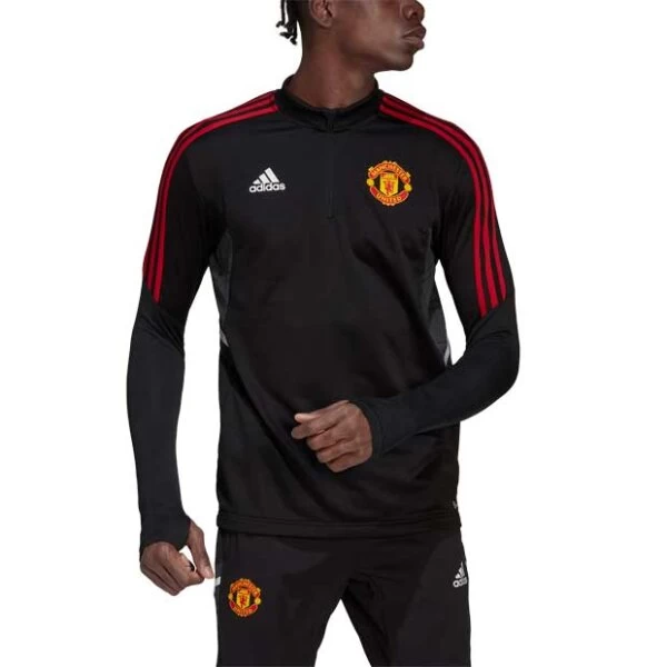 Adidas Manchester United Langarm-Trainingsoberteil Schwarz 6 Adidas Manchester United Langarm-Trainingsoberteil Schwarz – Bild 4