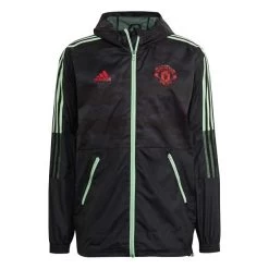 Adidas Manchester United Windbreaker Schwarz/mintgrün