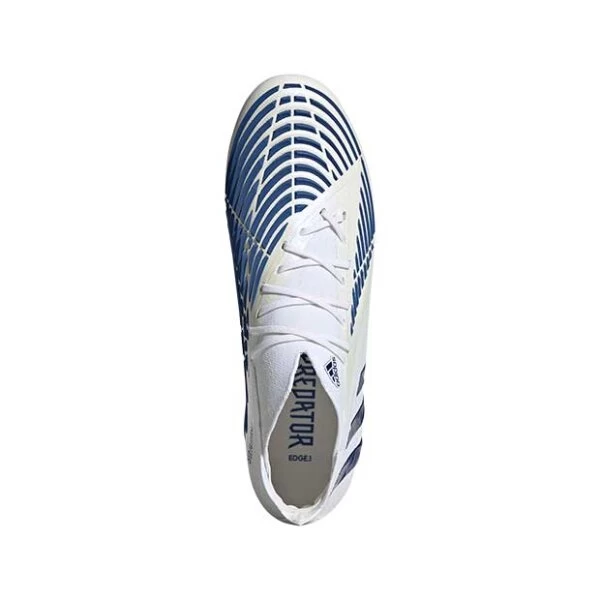 Adidas Predator Edge.1 FG Fussballschuh Weiß/blau 5 Adidas Predator Edge.1 FG Fussballschuh Weiß/blau – Bild 3