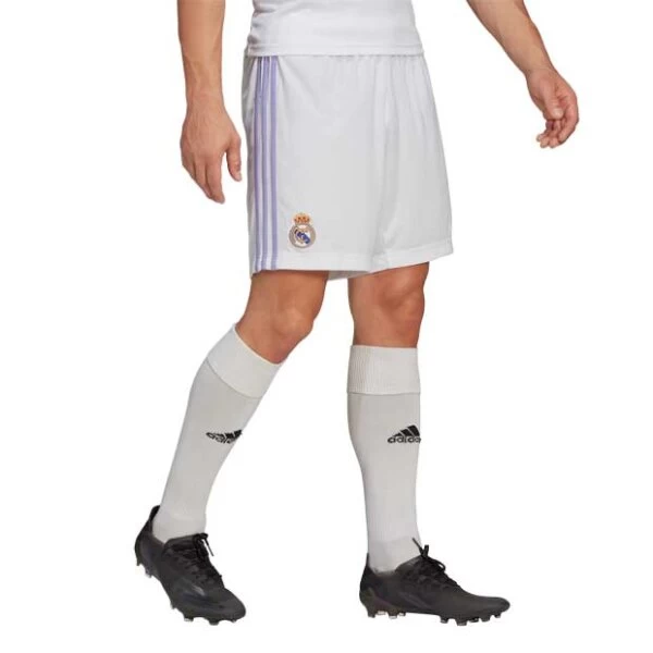 Adidas Real Madrid Heimshorts 2022/23 Weiß/lila 5 Adidas Real Madrid Heimshorts 2022/23 Weiß/lila – Bild 3