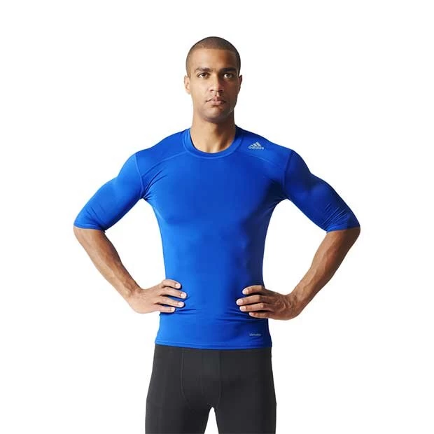 Adidas TechFit Shirt Blau 3 Adidas TechFit Shirt Blau