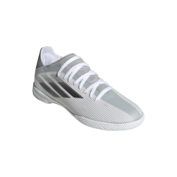 Adidas X Speedflow.3 IN Kinderhallenschuh Weiss/grau 9 Adidas X Speedflow.3 IN Kinderhallenschuh Weiss/grau – Bild 7