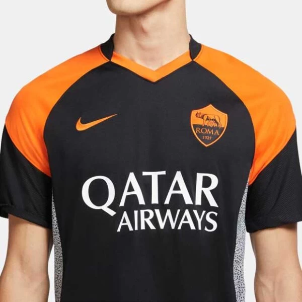 Nike AS Roma Stadium 3rd Trikot 2020/2021 Schwarz/orange 9 Nike AS Roma Stadium 3rd Trikot 2020/2021 Schwarz/orange – Bild 7