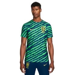 Nike Brasilien Dri-FIT Pre-Match Fussballoberteil Blau/grün