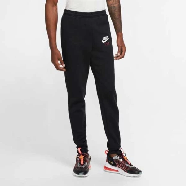 Nike FC Liverpool Fleece Hose Schwarz/weiß 4 Nike FC Liverpool Fleece Hose Schwarz/weiß – Bild 2