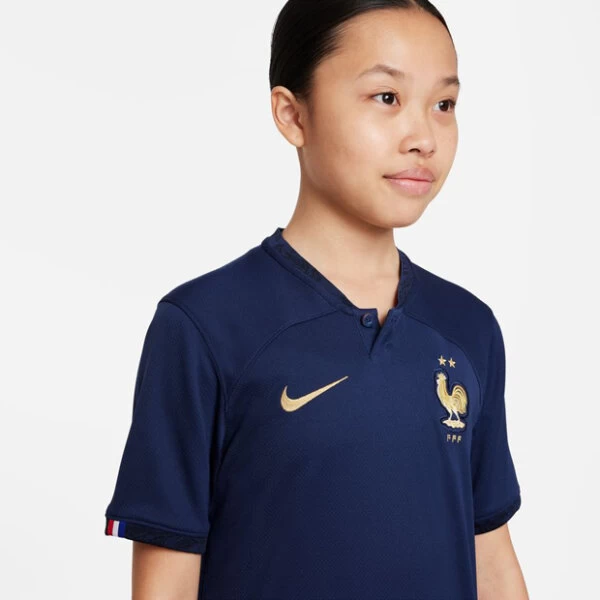 Nike Frankreich 22 Heimtrikot Kinder Dunkelblau 9 Nike Frankreich 22 Heimtrikot Kinder Dunkelblau – Bild 7
