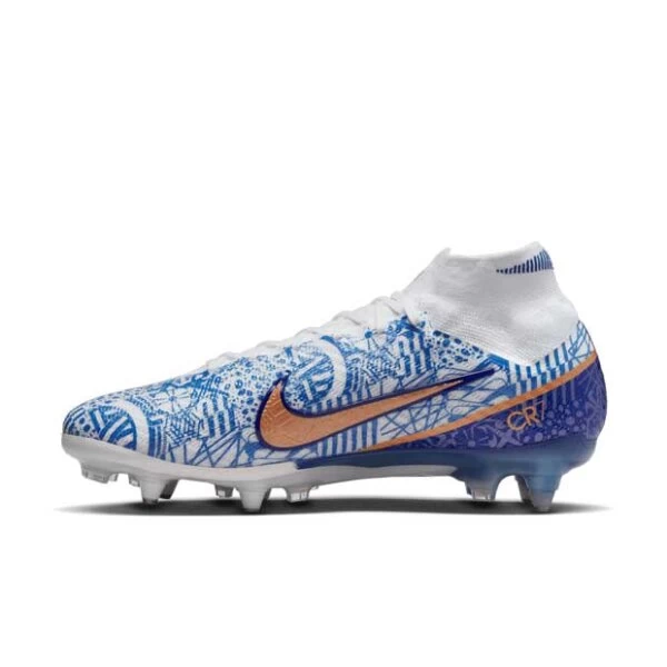 Nike Mercurial Air Zoom Superfly 9 Elite CR7 SG Weiß/blau 9 Nike Mercurial Air Zoom Superfly 9 Elite CR7 SG Weiß/blau – Bild 7