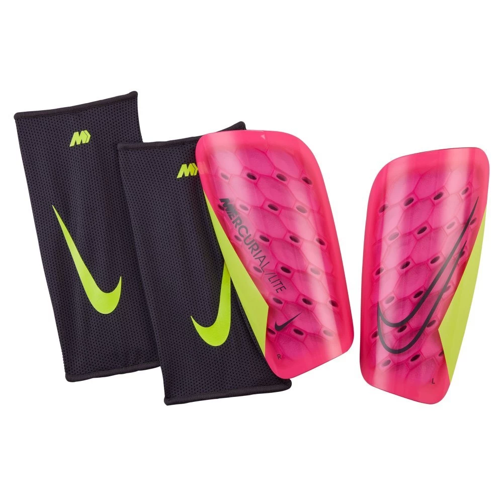 Nike Mercurial Lite Schienbeinschoner Pink/neongelb 3 Nike Mercurial Lite Schienbeinschoner Pink/neongelb