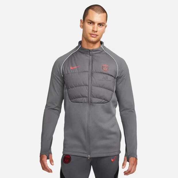 Nike Paris Saint-Germain Therma-FIT Fussballoberteil Grau 3 Nike Paris Saint-Germain Therma-FIT Fussballoberteil Grau