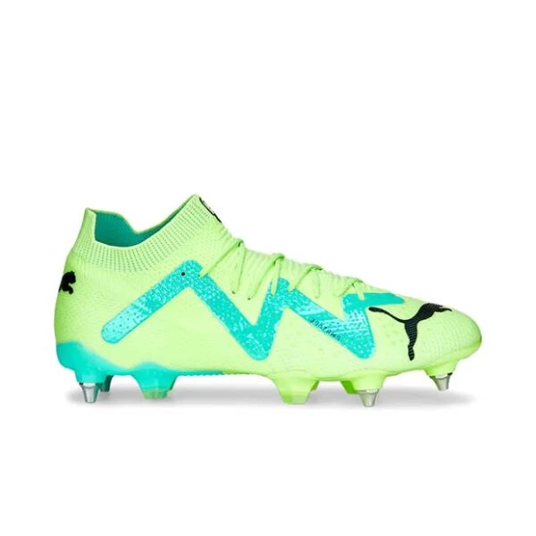 Puma Future Ultimate MxSG Stollenschuh Neongelb/türkis 4 Puma Future Ultimate MxSG Stollenschuh Neongelb/türkis – Bild 2