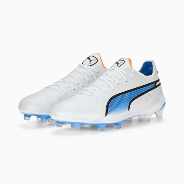 Puma King Ultimate FG/AG Fussballschuh Weiß/blau 5 Puma King Ultimate FG/AG Fussballschuh Weiß/blau – Bild 3